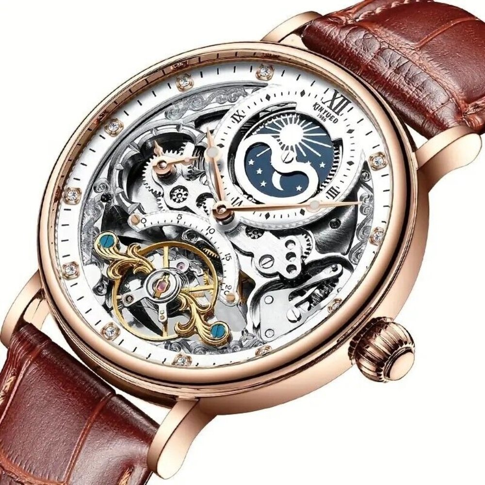 Double-sided Hollow Men's Watch Tourbillon Automatic Mechanical Watch